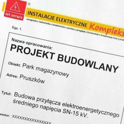 Projekt przyłącza elektroenergetycznego